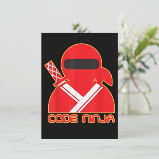 Code Ninja Computer Coding Engineer Funny Lovers Kaart (Staand voorkant)