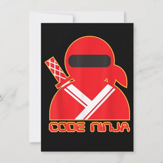 Code Ninja Computer Coding Engineer Funny Lovers Kaart (Voorkant)
