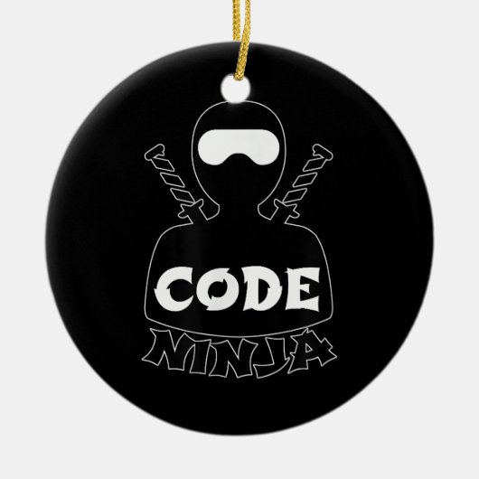 Code Ninja Computer Coding Engineer Funny Lovers Keramisch Ornament (Voorkant)