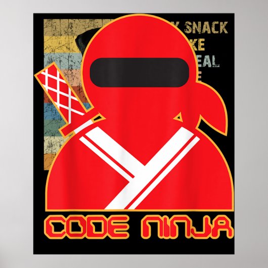 Code Ninja Computer Coding Engineer Funny Lovers Poster (Voorkant)