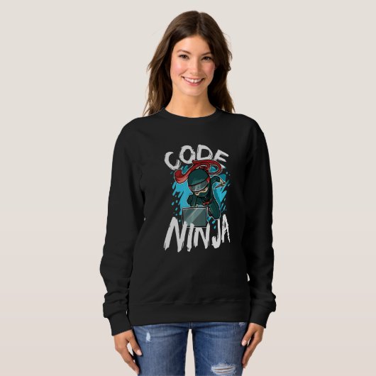 Code Ninja Programmeren Coder Coderen Nerd Softwar Trui (Voorkant volledig)