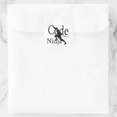 Code Ninja Ronde Sticker (Tas)