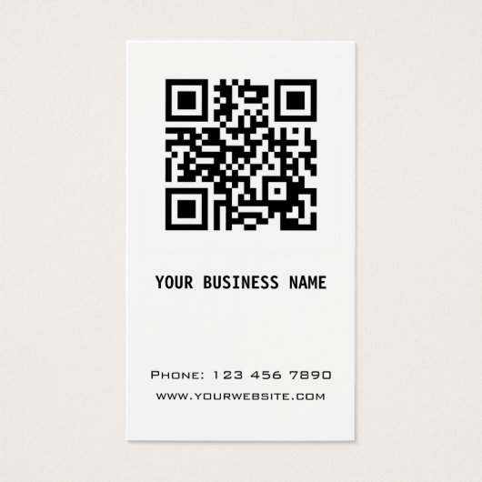 Code noir et blanc du QR (Devant)