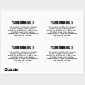 Code Nuremberg 1947 A. 1 Stickers Rectangulaires (Feuille)