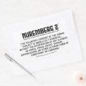 Code Nuremberg 1947 A. 1 Stickers Rectangulaires (Enveloppe)