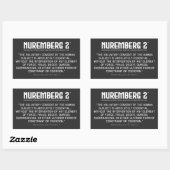 Code Nuremberg 1947 A. 1 Stickers Rectangulaires (Feuille)