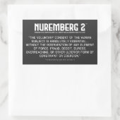 Code Nuremberg 1947 A. 1 Stickers Rectangulaires (Sac)