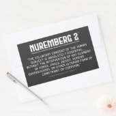 Code Nuremberg 1947 A. 1 Stickers Rectangulaires (Enveloppe)