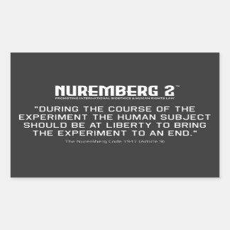 Code Nuremberg 1947 A. 9 Stickers Rectangulaires