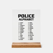 Code phonétique du tableau d'identification alphab (Recto)