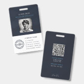 Code photo de l'employé créatif Badge de sécurité  (Avant & arrière)