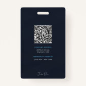 Code photo de l'employé créatif Badge de sécurité (Dos)