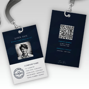 Code photo de l'employé créatif Badge de sécurité