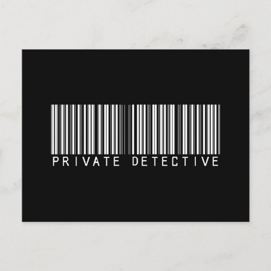 Code privédetective Bar Briefkaart (Voorkant)