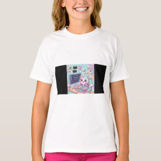 Code & Purr Cute Programmer Kat T-Shirt | Kawaii C