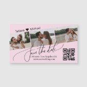 code qr 3 collage de photos magnet rose pour annon (Devant)