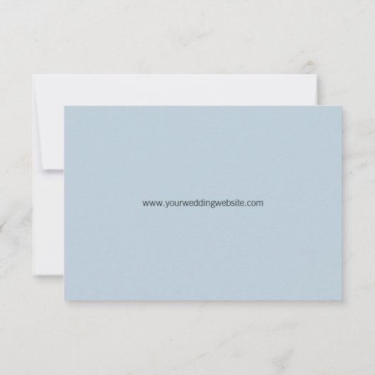 Code QR à script minimal Bleu clair RSVP (Dos)