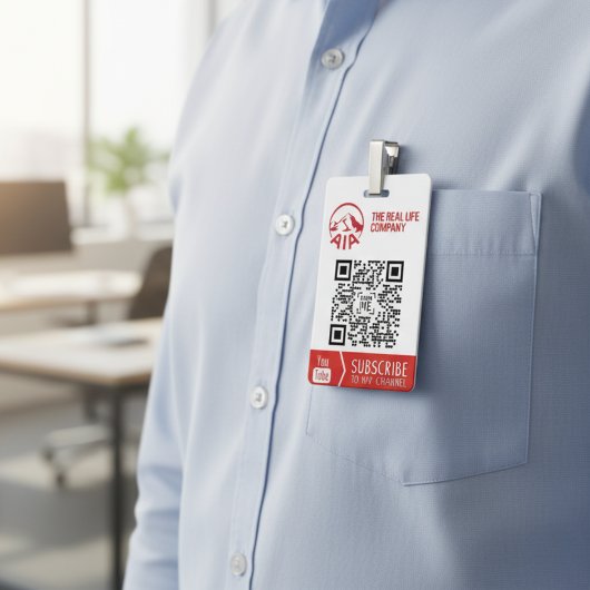 Code QR Abonnez-Vous À Mon Badge De Compagnie De C
