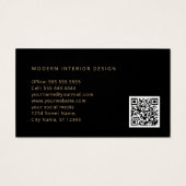 Code QR Abstrait professionnel moderne violet noir (Dos)
