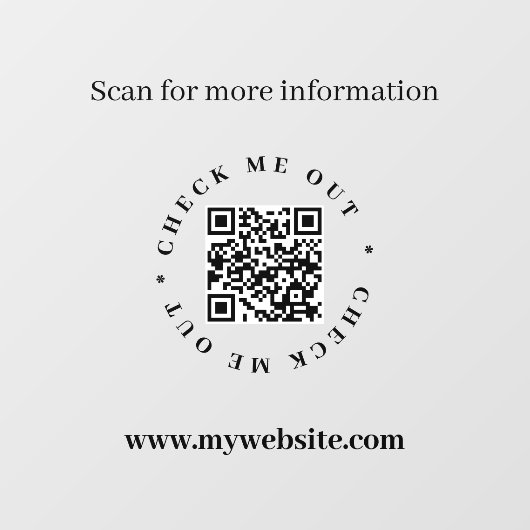 Code QR Autocollant Fenêtre Opaque (Feuille)