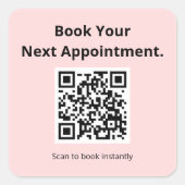Code QR Autocollant Rose pour Réserver Votre Proch (Devant)