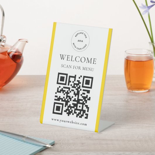 Code QR avec logo personnalisé Panneau de socle po (In SItu)