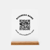 Code QR avec nom d'entreprise Texte circulaire gra (Recto)