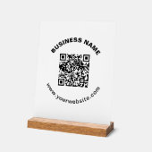 Code QR avec nom d'entreprise Texte circulaire gra (Angle)