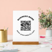 Code QR avec nom d'entreprise Texte circulaire gra (Mariage)