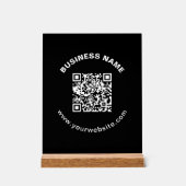 Code QR avec nom d'entreprise Texte circulaire gra (Recto)