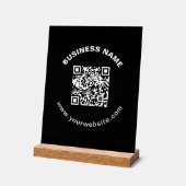 Code QR avec nom d'entreprise Texte circulaire gra (Angle)