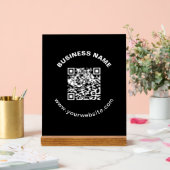 Code QR avec nom d'entreprise Texte circulaire gra (Mariage)