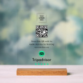 Code QR Avis Tripadvisor Style Tablette Acrylique (Neutre)
