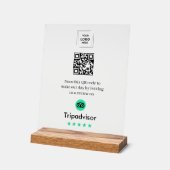 Code QR Avis Tripadvisor Style Tablette Acrylique (Angle)
