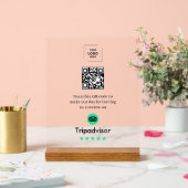 Code QR Avis Tripadvisor Style Tablette Acrylique (Mariage)