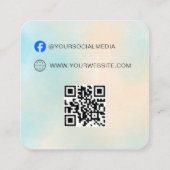 Code QR | Balise de Étiquette de vêtements bleus P (Dos)