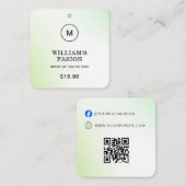 Code QR | Balise de Étiquette de vêtements bleus P (Devant / Derrière)