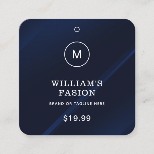 Code QR | Balise de Étiquette de vêtements bleus P (Devant)