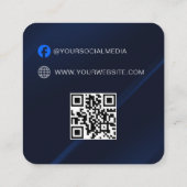 Code QR | Balise de Étiquette de vêtements bleus P (Dos)