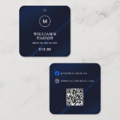 Code QR | Balise de Étiquette de vêtements bleus P (Devant / Derrière)