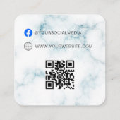 Code QR | Balise de Étiquette de vêtements bleus P (Dos)