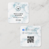 Code QR | Balise de Étiquette de vêtements bleus P (Devant / Derrière)