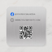 Code QR | Balise de Étiquette de vêtements bleus P (Dos)