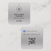 Code QR | Balise de Étiquette de vêtements bleus P (Devant / Derrière)
