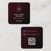 Code QR | Balise de Étiquette de vêtements bleus P (Devant / Derrière)