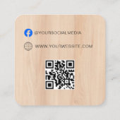 Code QR | Balise de Étiquette de vêtements bleus P (Dos)