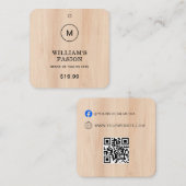 Code QR | Balise de Étiquette de vêtements bleus P (Devant / Derrière)