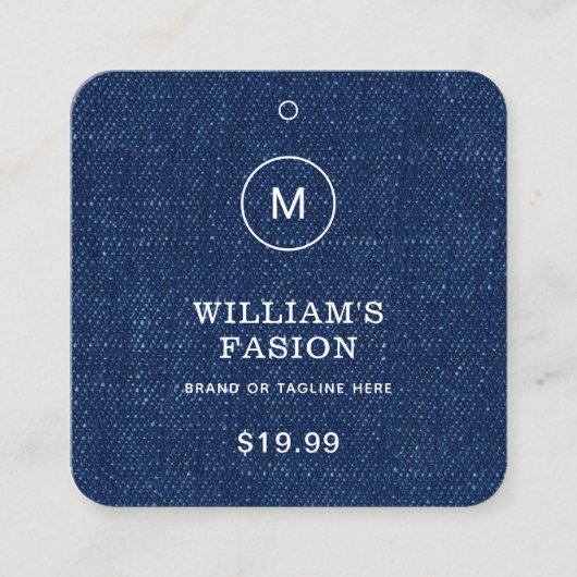 Code QR | Balise de Étiquette de vêtements bleus P (Devant)