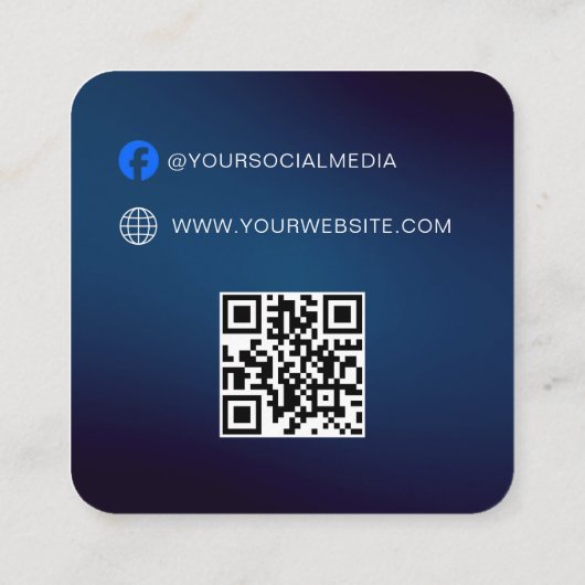 Code QR | Balise de Étiquette de vêtements bleus P (Dos)