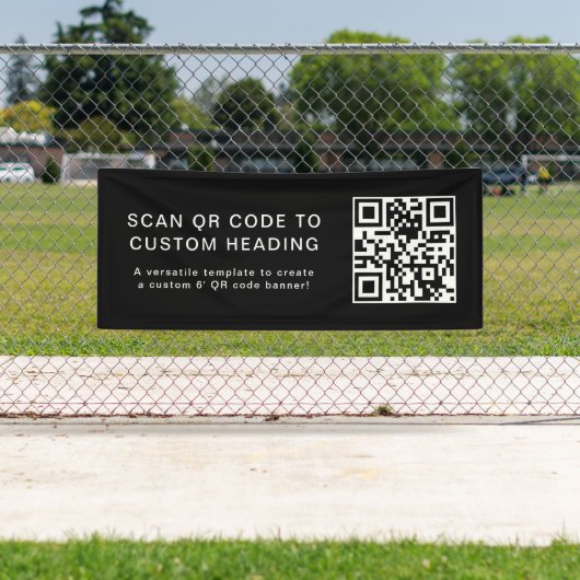 Code QR | Bannière extérieure Scan Me Business Gre (En situation)